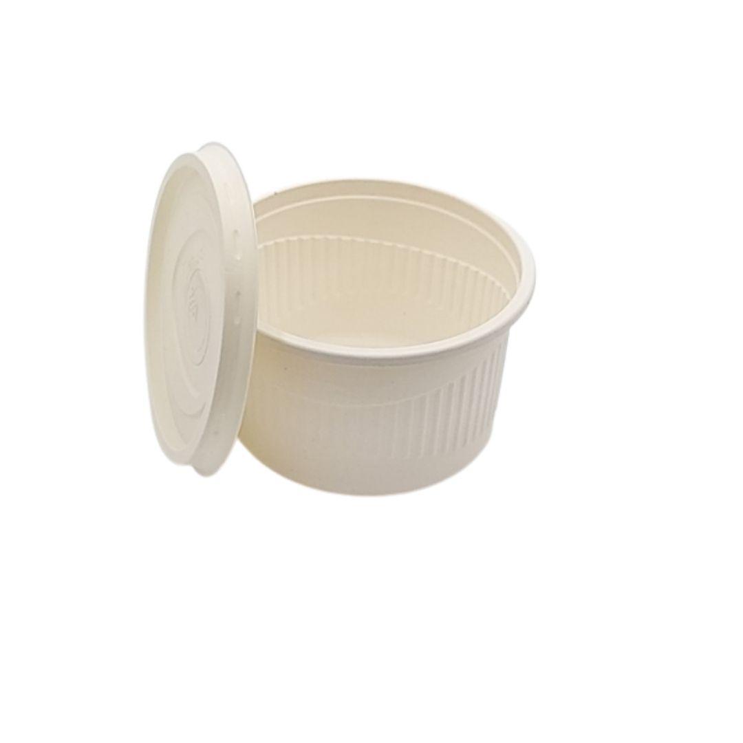 White Paper Soup Bowl - Disposable soup bowl with Lid