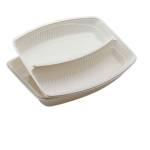 Biodegradable two compartment food tray