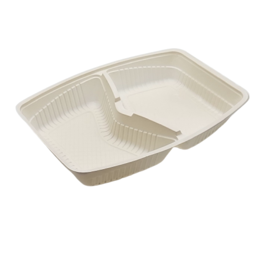Biodegradable Two Compartment Tray