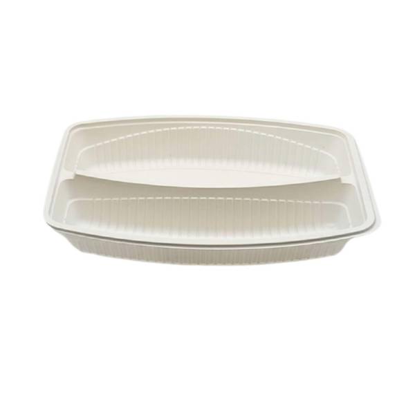 Bio-based two compartment food tray