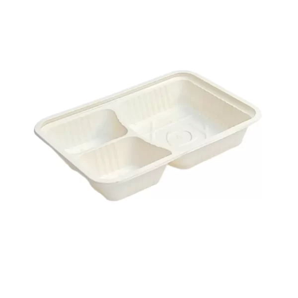 Biodegradable Bento Boxes three Compartment Body